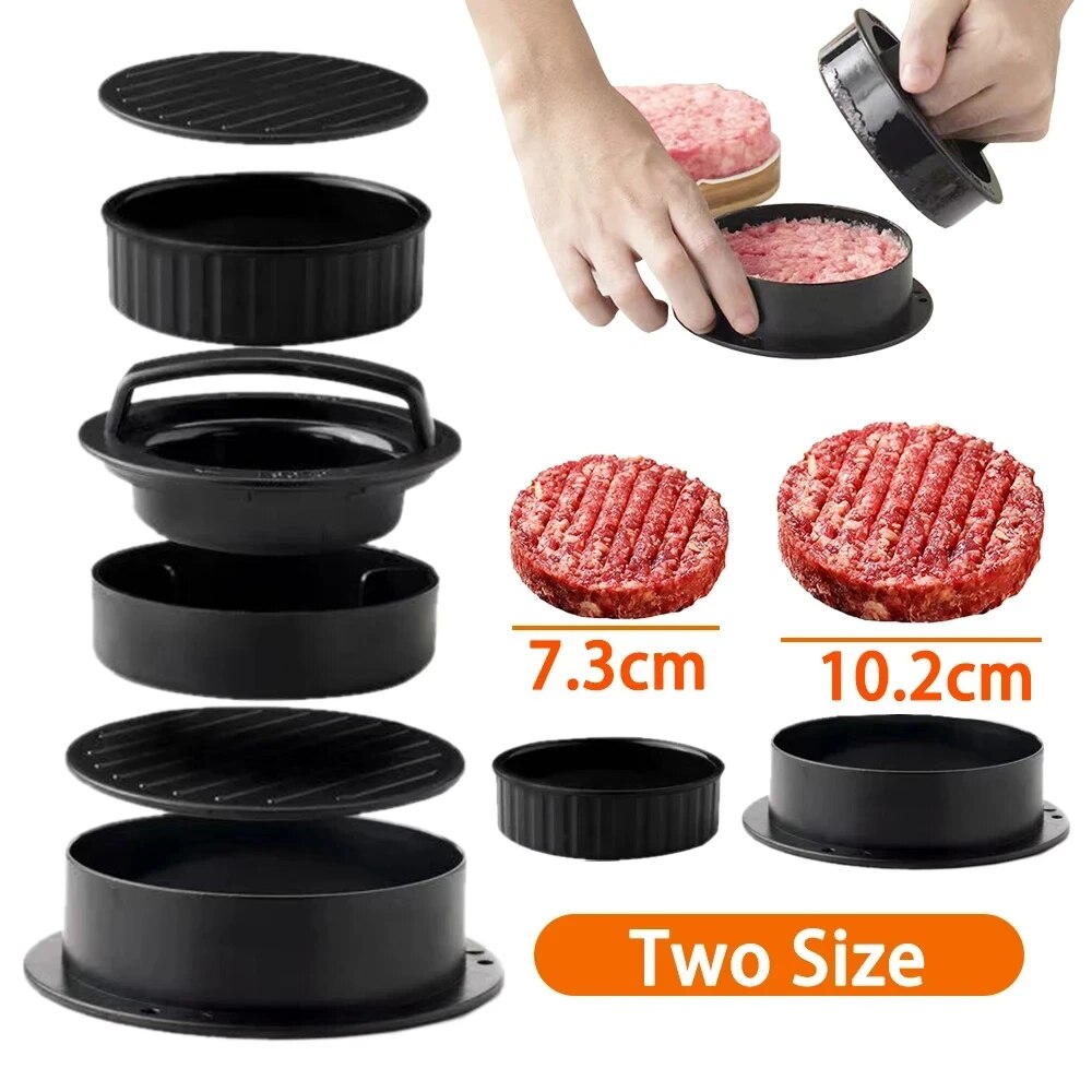 Kitchen Helper Gadgets - Prensa redonda para hambúrguer, grelha de