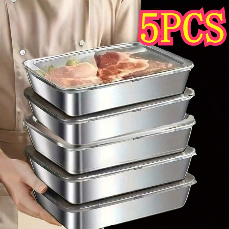 Kitchen Gadgets Organizer - Conjunto de 5 recipientes de aço