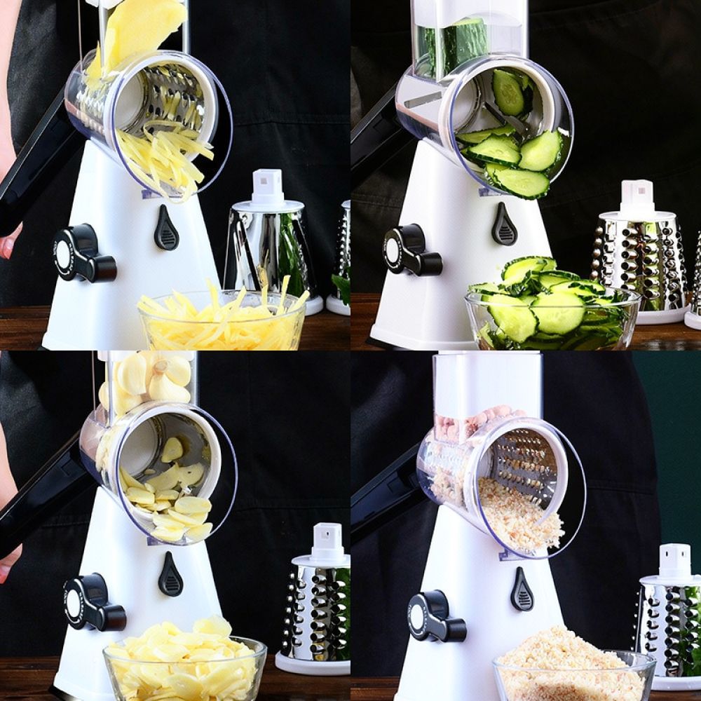 Kitchen Helper Gadgets - Fatiador de alimentos rotativo, ralador e