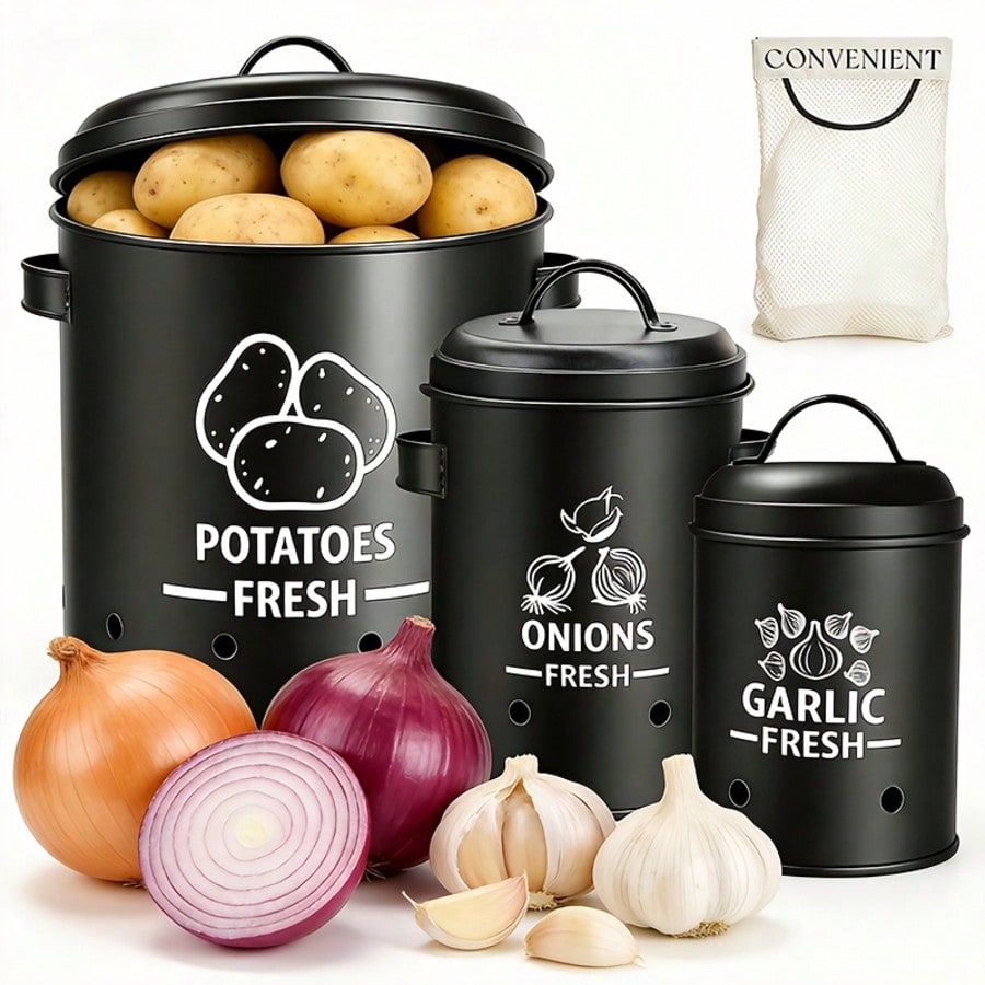 Conjunto de 3 Recipientes para - Kitchen Gadgets Organizer avaliação e preço