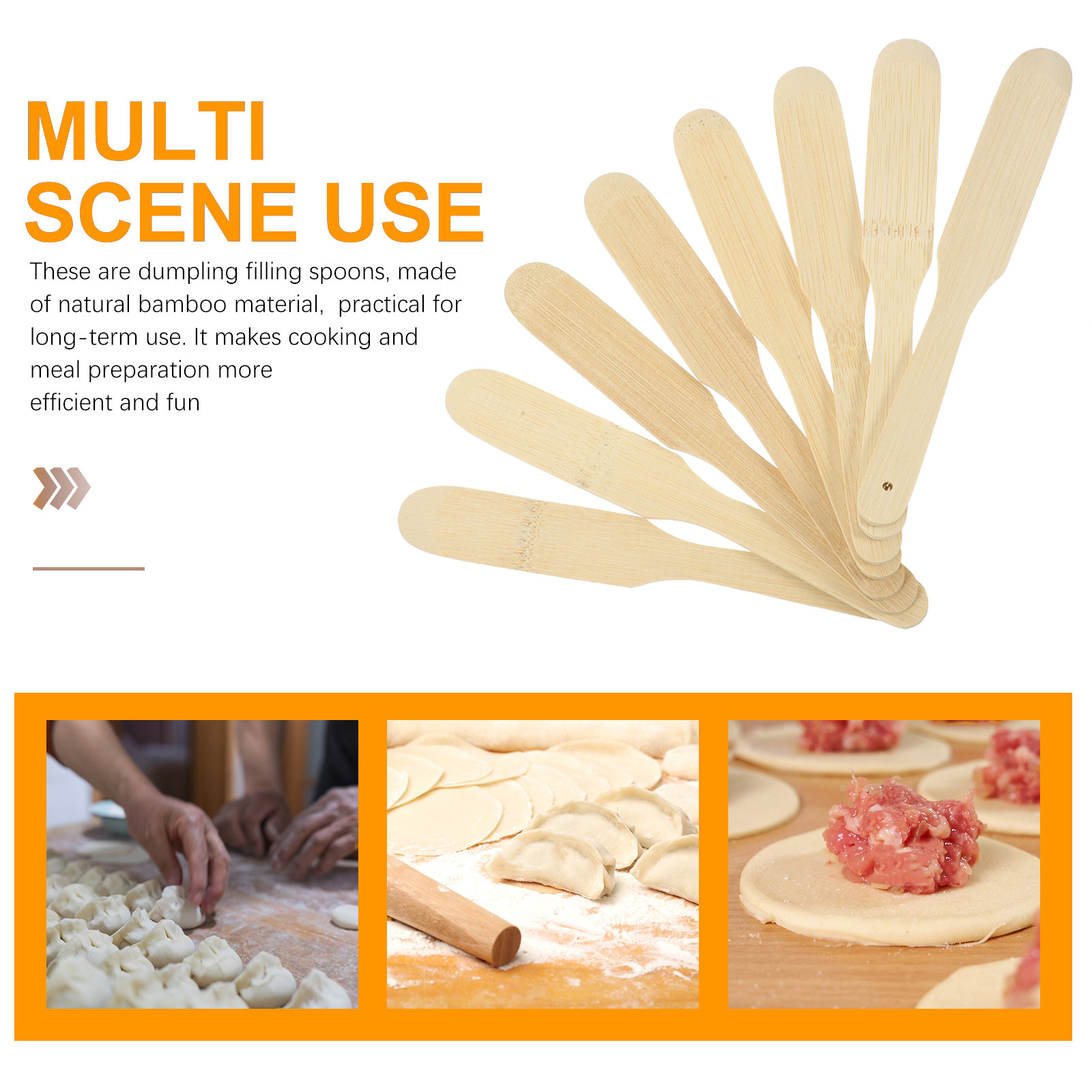8 Colheres de Bambu para Reche - Kitchen Gadgets Dumpling Maker avaliação e preço